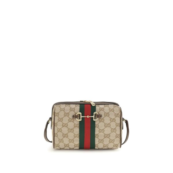 Beige Fabric Shoulder Bag