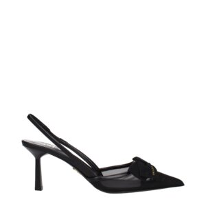 Black Fibres High Heel Pumps