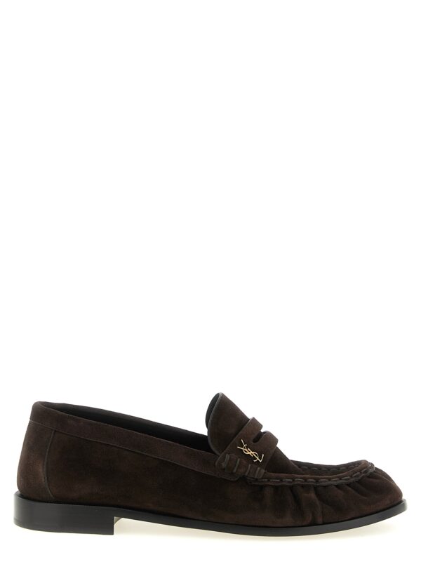 Brown Calfskin Slip-On Loafers
