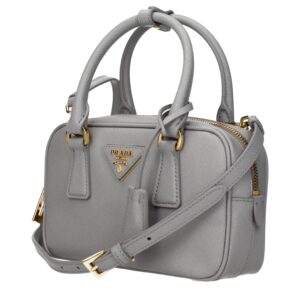 Gray Leather Handbag - Jag Couture London