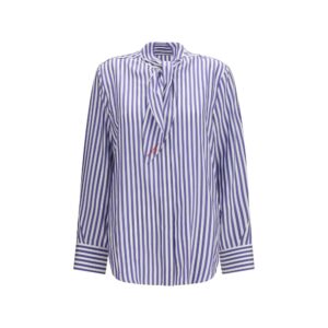 Blue Silk Blouse