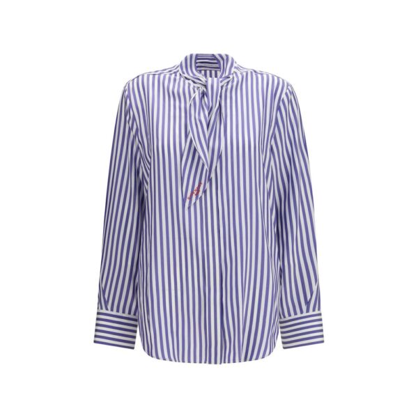Blue Silk Blouse