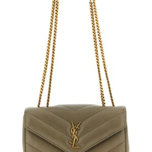 Bicolor Lamb Leather Shoulder Bag