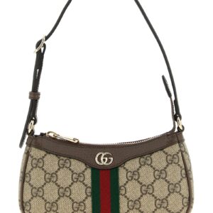 Beige Polyethylene Crossbody Bag