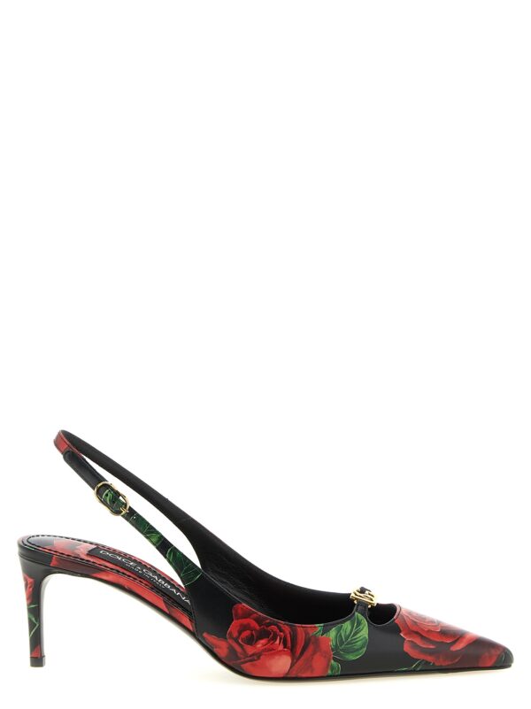 Multicolor Calfskin Mid Heel Pumps