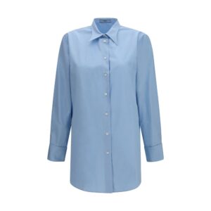 Blue Cotton Dress Shirt