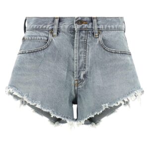 Blue Cotton Bermuda Shorts