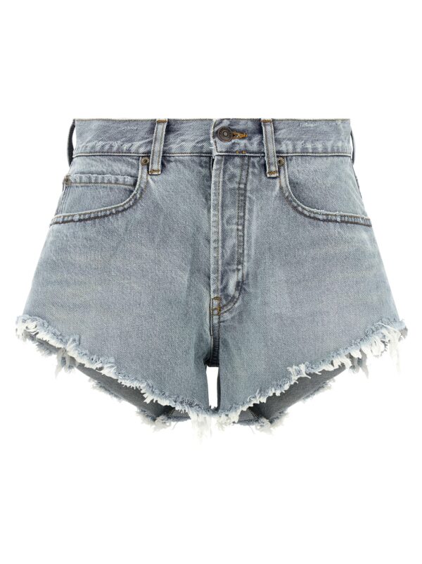 Blue Cotton Bermuda Shorts