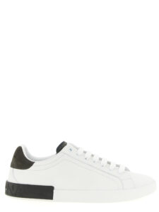 White Calfskin Low Top Sneakers