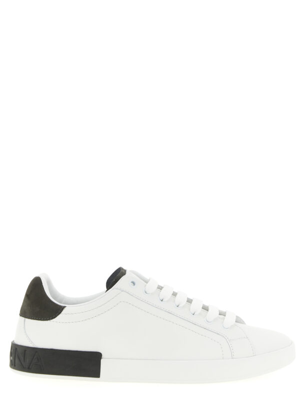 White Calfskin Low Top Sneakers