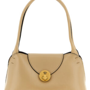 Beige Calfskin Shoulder Bag