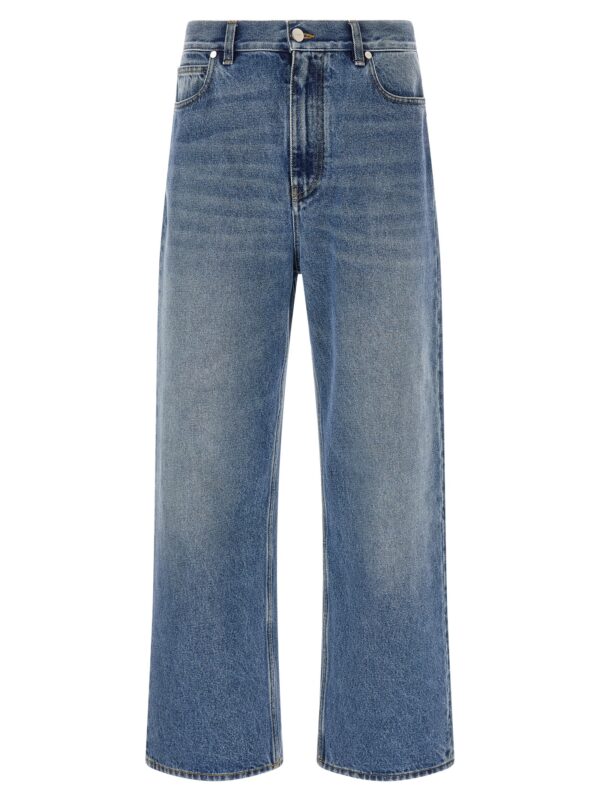 Blue Cotton Relaxed Fit Jeans