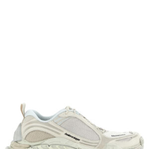 White Polyethylene Athletic Sneakers