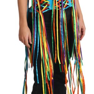 Multicolor Strings Bustier Polyester Corset  Top