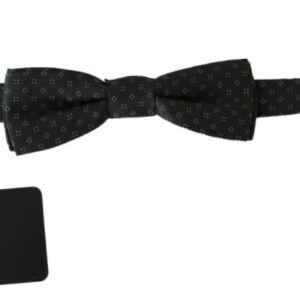 Gray Patterned Mens Necktie Papillon 100% Silk Bow Tie