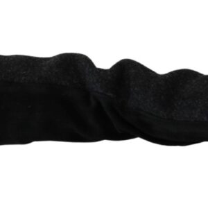 Black Gray Mid Arm Length Mittens Wool  Gloves