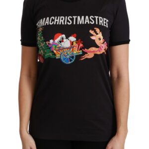 Black #ImAChristmasTree Crewneck Top T-shirt
