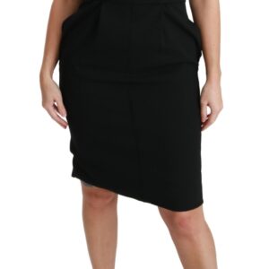 Black Sheath Stretch Formal Dress