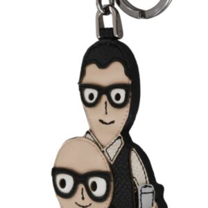 Leather Dominico Stefano #DGFAMILY Logo Badge Keychain