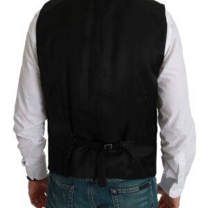 White Black Stripes Waistcoat Formal Vest