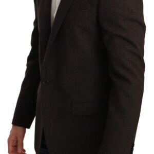 Brown Slim Fit Coat Jacket MARTINI Blazer