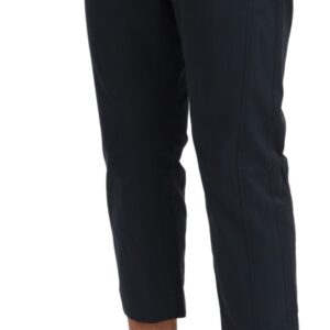 Brown Stripes Cropped Trousers Pants