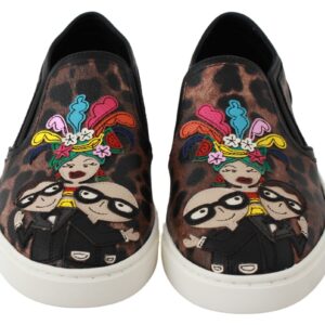 Leather Leopard #dgfamily Loafers Shoes