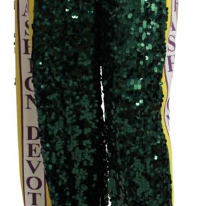 Green Sequin Trousers Queens Angel Pants