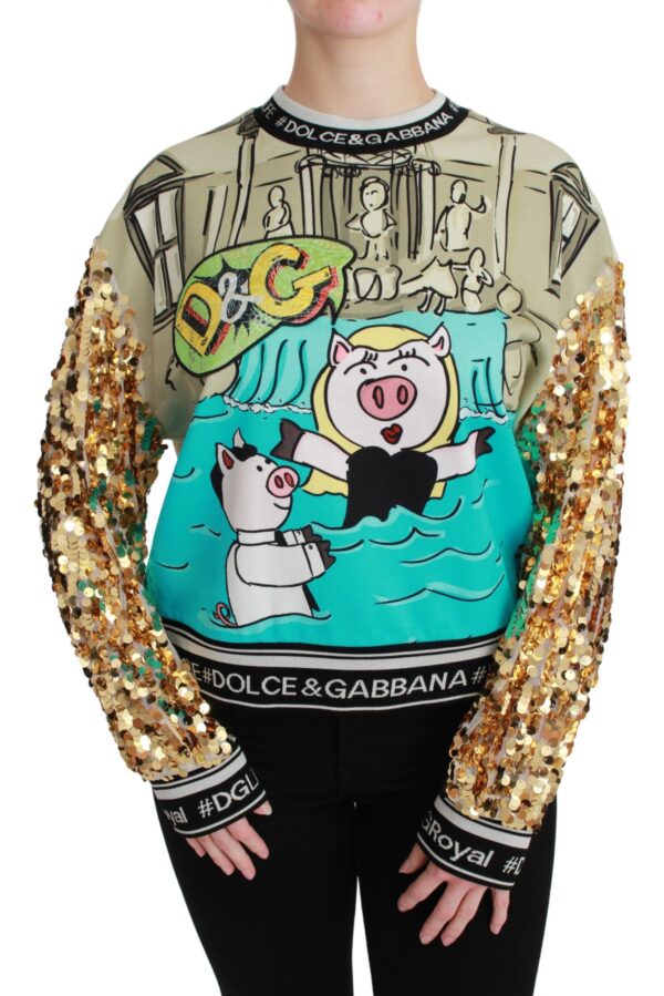 Year of the Pig Sequined Top Sweater