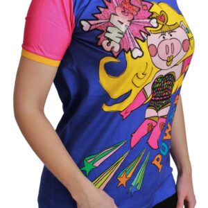 Purple PIG SUPERGIRL Top Cotton T-shirt