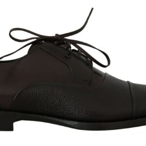 Brown Leather Laceups Dress Mens Shoes