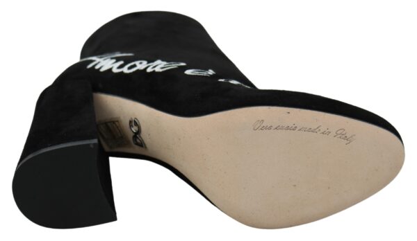 Black Suede L’Amore E’Bellezza Boots Shoes