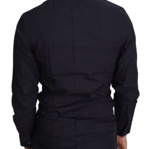 Navy Blue Cotton Formal Dress Shirt