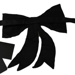 Silver Tone 100% Silk Crystal Embellished Women  Bowtie