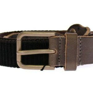 Brown Leather Logo Cintura Gürtel Belt