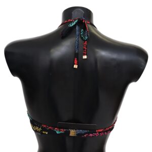 Black Corals Print Women Beachwear Bikini Tops
