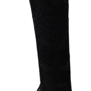 Black Taormina Lace Socks Boots Shoes Pumps