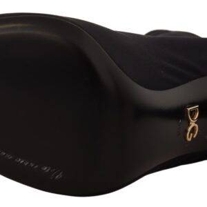 Black Stretch Short Ankle Boots Shoes