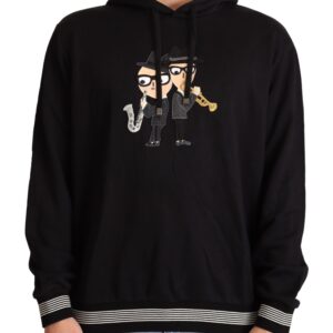 Black Cotton Hooded #dgfamily Sweater