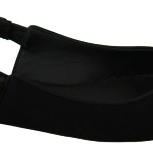 Black Flats Slingback Charmeuse Shoes