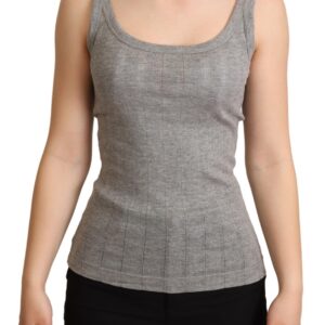 Gray Cotton Modal Canotta Tank Top T-shirt