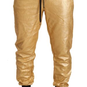Gold Pig Of The Year Cotton Trousers Pants