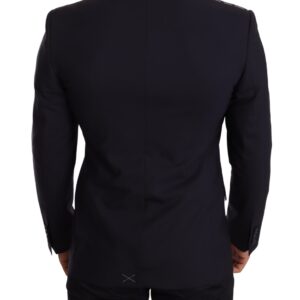 Navy Blue Wool Slim Fit MARTINI Blazer