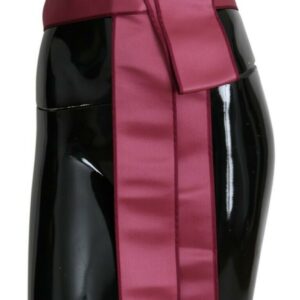 Pink 100% Silk 3 Button Closure Wide Waist Belt