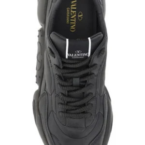 Black Calf Leather Garavani Sneakers