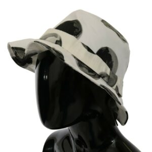 White Cotton Big Polka Dot Pattern Bucket Hat