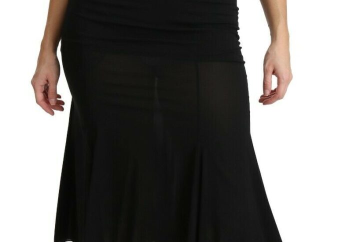Black Mermaid High Waist Midi Silk Skirt - Jag Couture London