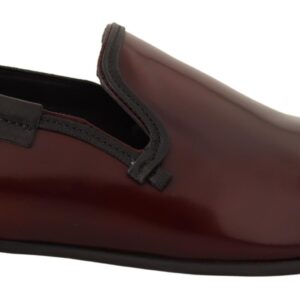 Bordeaux Patent Leather Dress Loafers Shoes