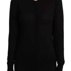 Black Crewneck Pullover STAFF Sweater Wool
