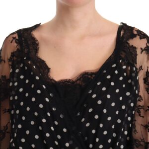 Black Lace Floral Polka Maxi Capri Dress